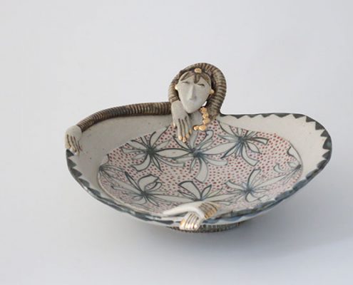 Flowery Dishy Lady | Helen Martino Pottery | Cambridge Potter