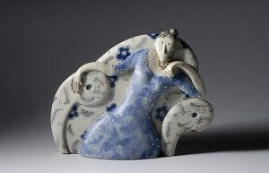 Her flowery chair | Helen Martino Pottery | Cambridge Potter